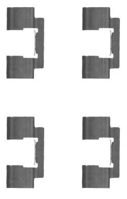 HELLA PAGID 8dz355204611 -  Комплектующие, колодки дискового тормоза